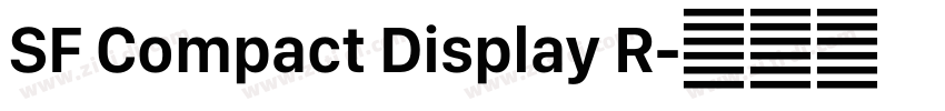 SF Compact Display R字体转换